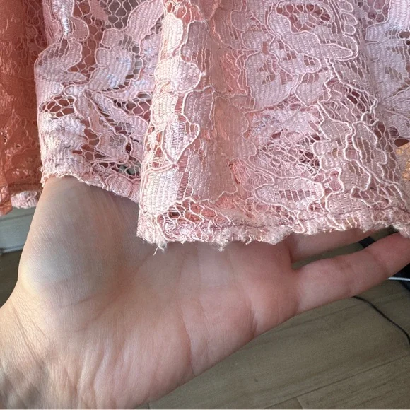 Avery G, pink lace mermaid gown, Women's size 10 - Picture 8 of 8